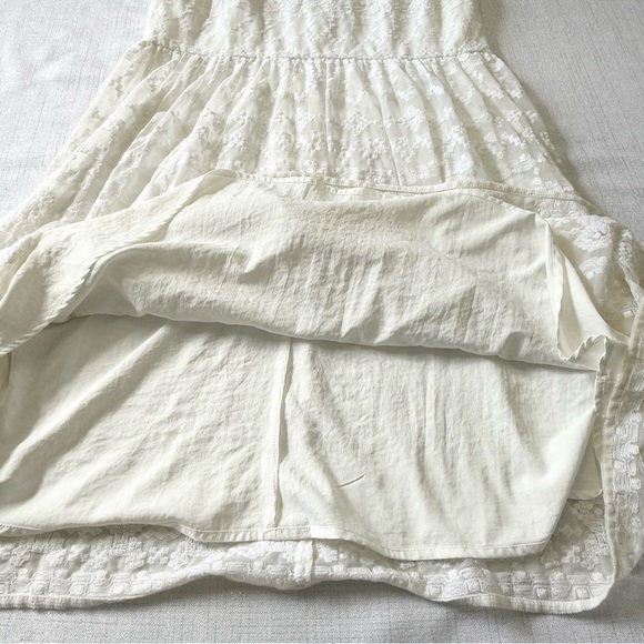 Sundance In A Heartbeat Dress Sz 12 Embroidered Mesh and Lace Knee Off White - Picture 6 of 7